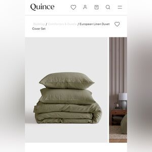 Quince European Linen Duvet Cover Set
